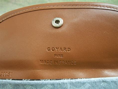 where is the serial number on a goyard bag|Goyard leather bag serial number.